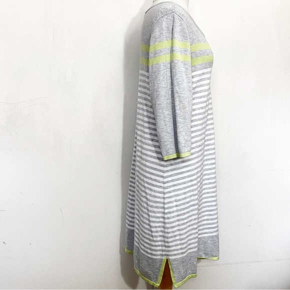 DESIGN HISTORY color blocked and striped sweater knit dress midi length L - Picture 4 of 6